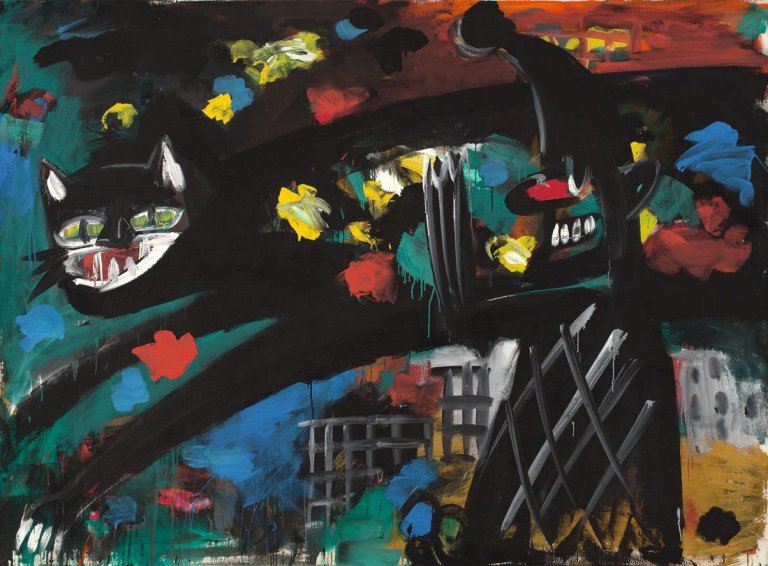 Auf diesem Bild ist das folgende Kunstwerk zu sehen: Karl Horst Hödicke. „Katzensprung“. 1986.