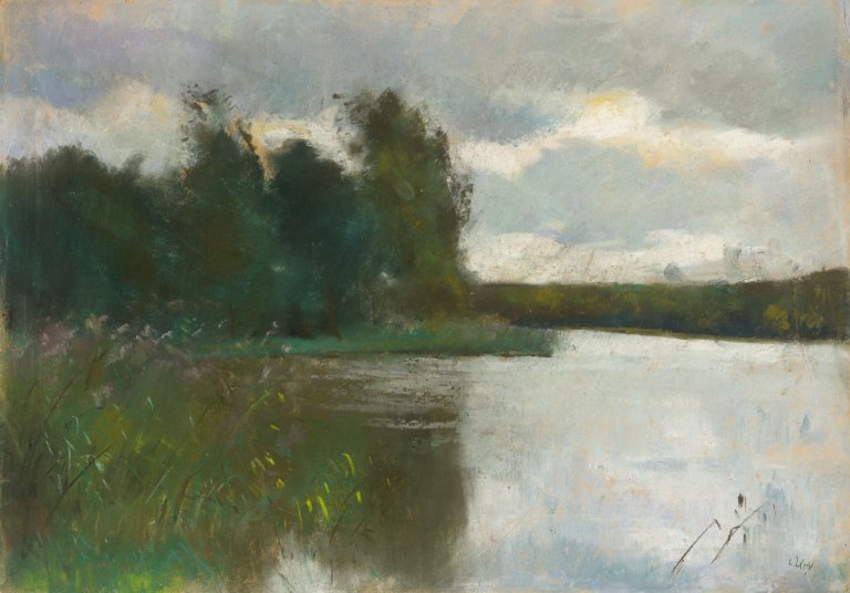 Auf diesem Bild ist das folgende Kunstwerk zu sehen: Lesser Ury. „Märkischer See“. Um 1890/1910.