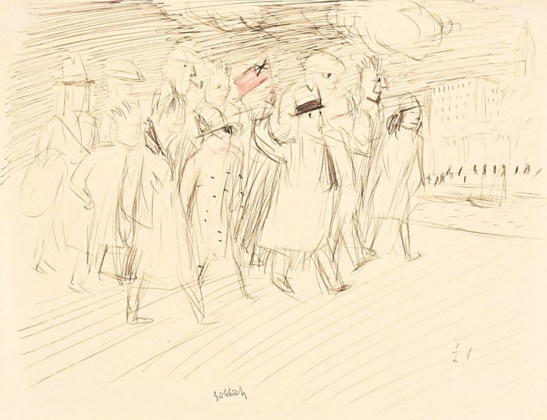 Auf diesem Bild ist das folgende Kunstwerk zu sehen: Karl Hubbuch. „1/2 1“. 1930er Jahre.