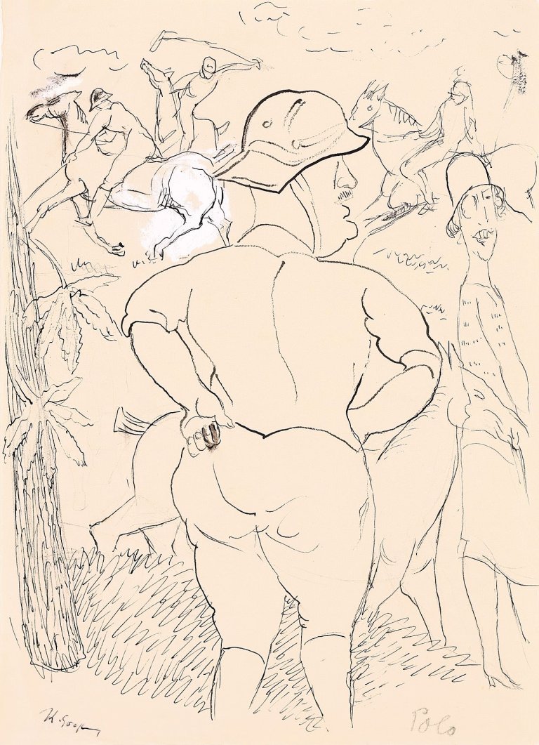 Auf diesem Bild ist das folgende Kunstwerk zu sehen: Rudolf Grossmann. „Polo“. Um 1920.