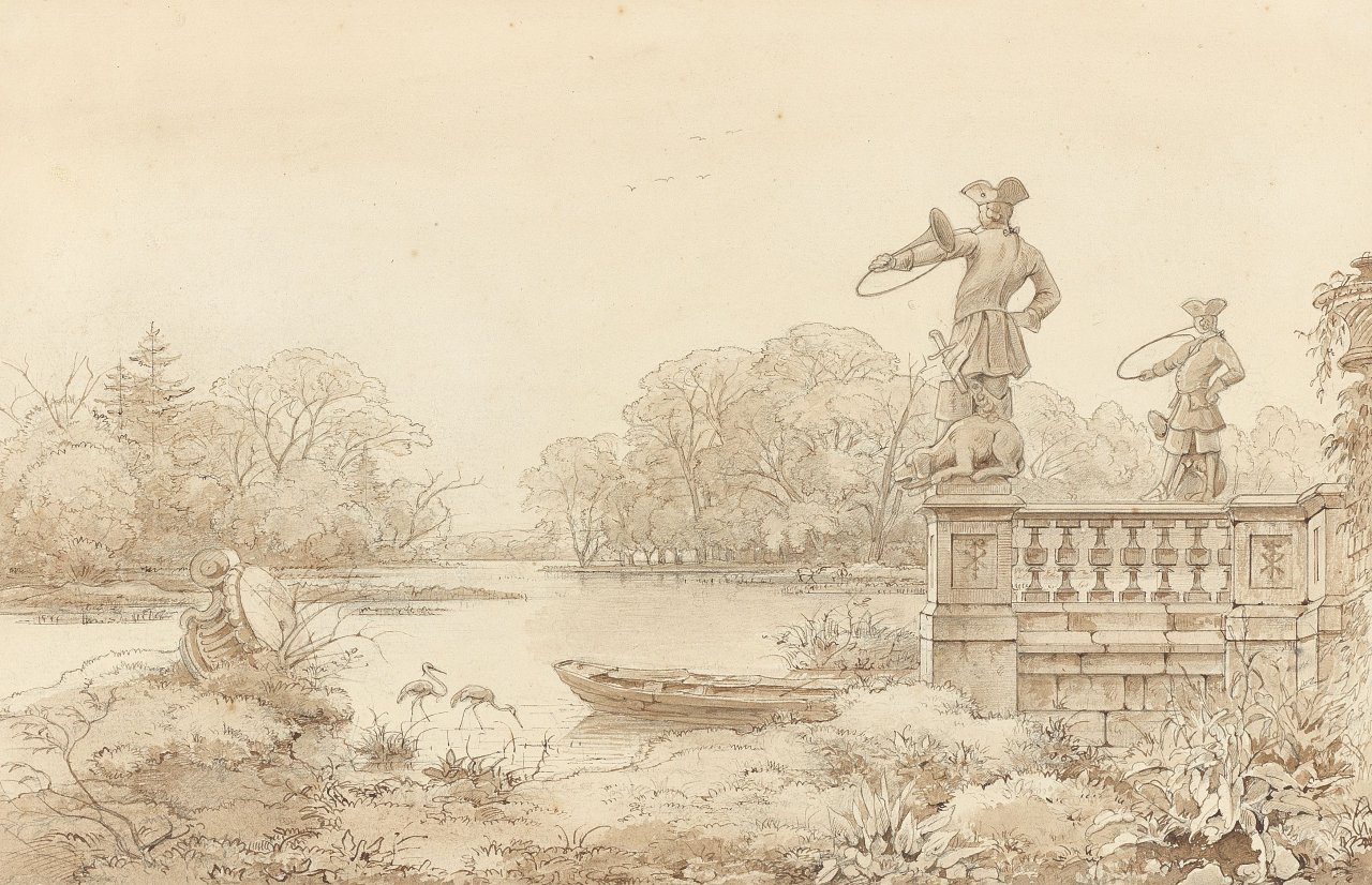 Auf diesem Bild ist das folgende Kunstwerk zu sehen: Ernst Ferdinand Oehme. Triumph der Natur.