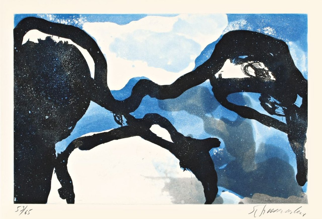 Auf diesem Bild ist das folgende Kunstwerk zu sehen: Emil Schumacher. Ohne Titel. 1967.