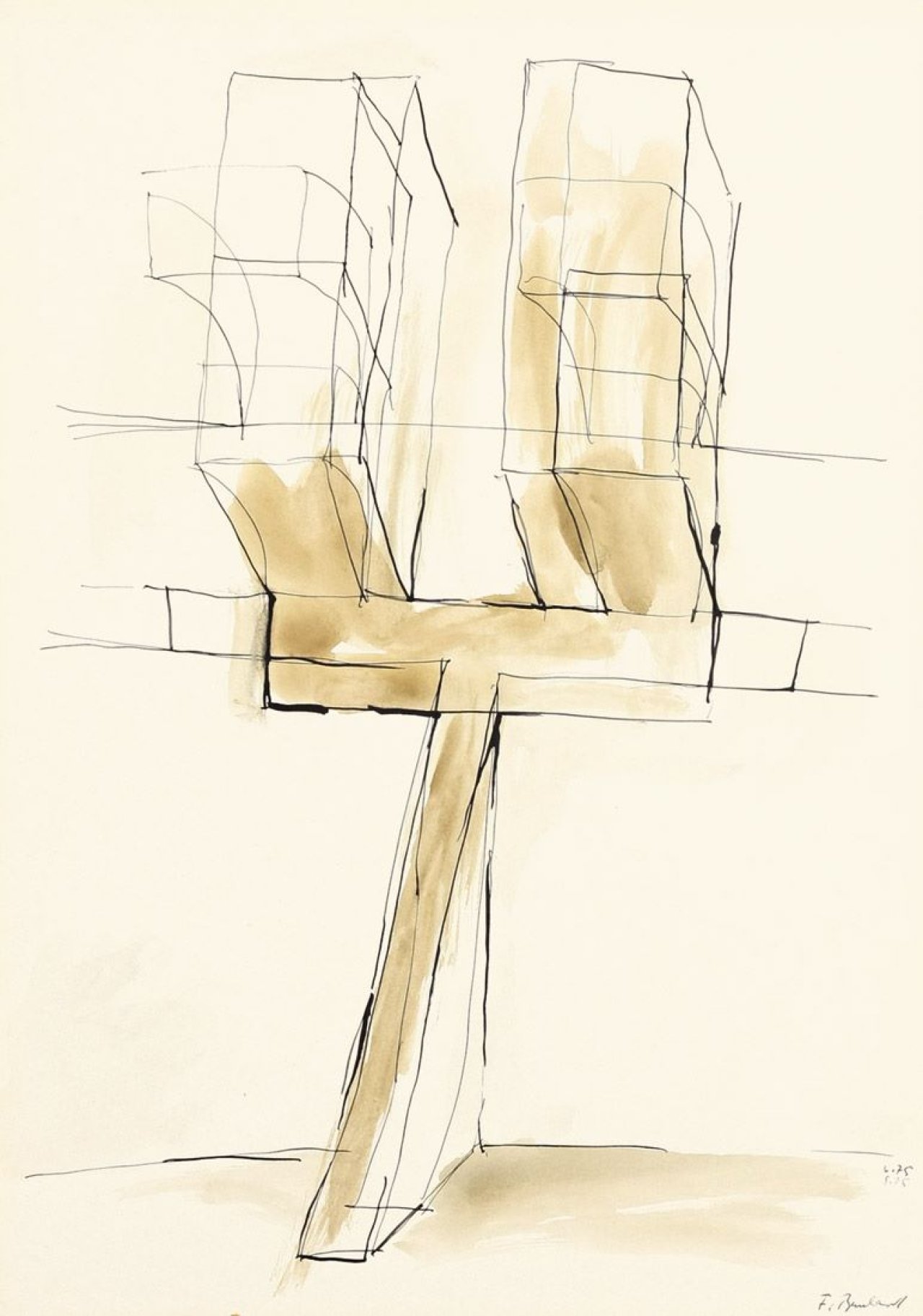This picture shows the following artwork: Franz Bernhard. Untitled. 1975.