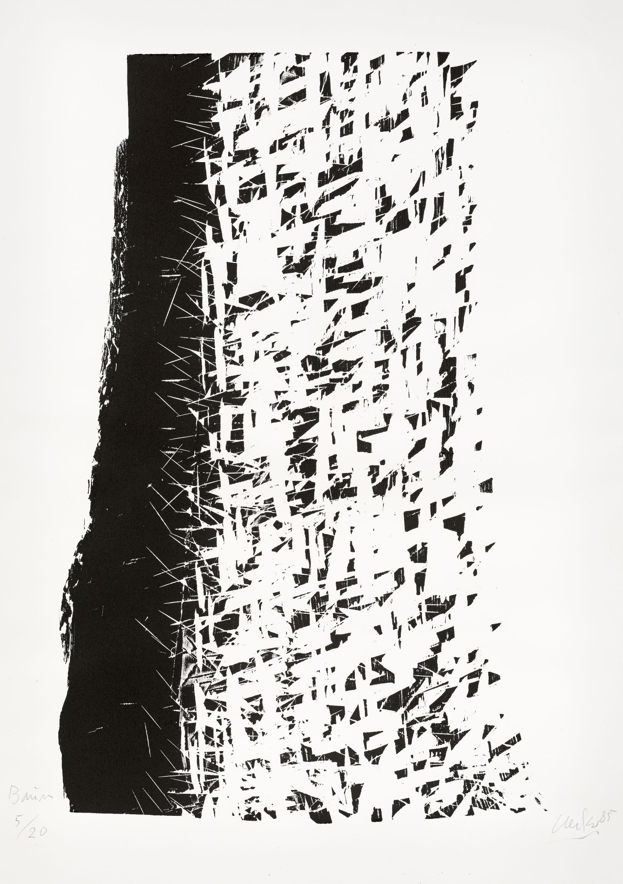 Auf diesem Bild ist das folgende Kunstwerk zu sehen: Günther Uecker. „Baum“. 1985.