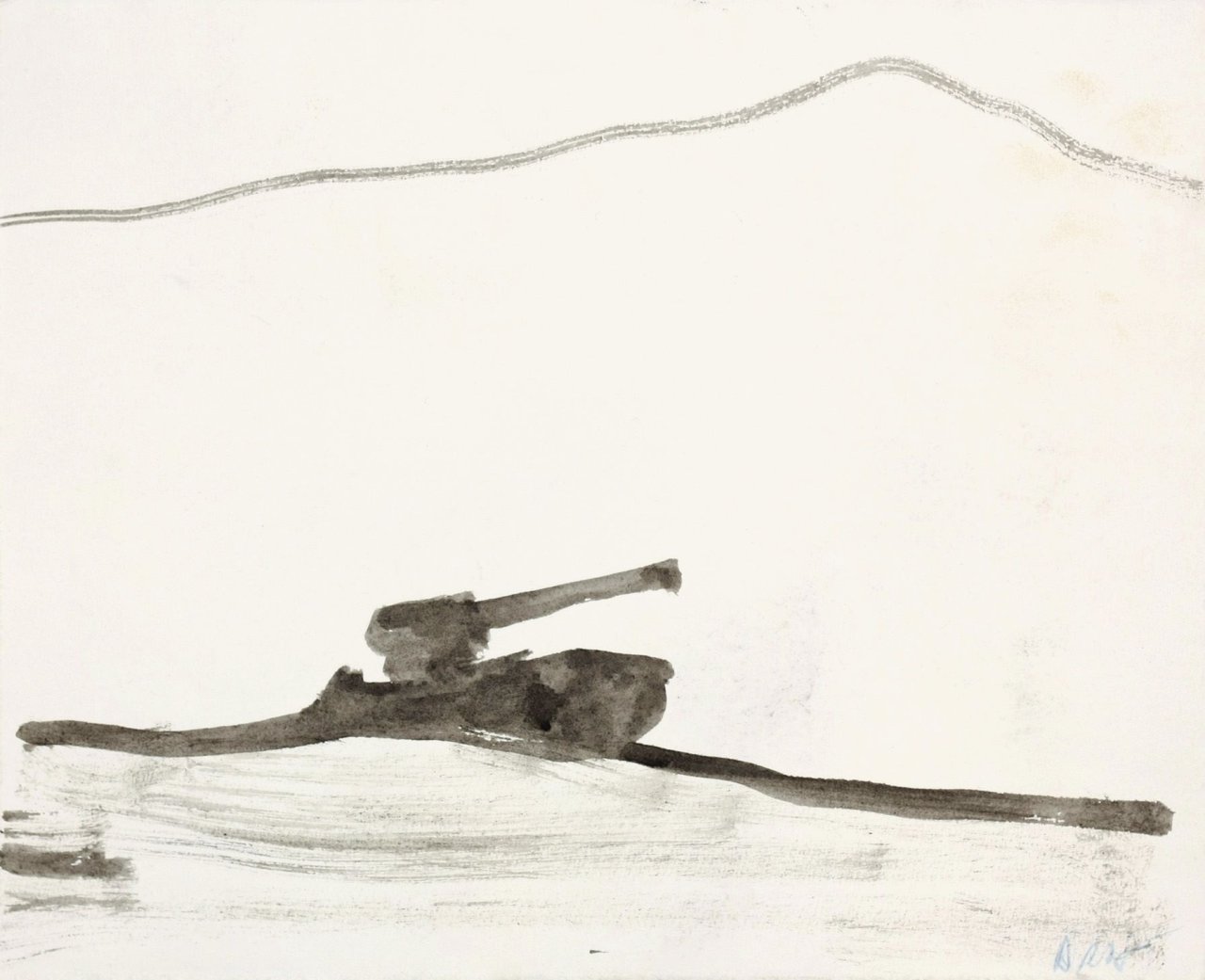 Auf diesem Bild ist das folgende Kunstwerk zu sehen: Daniel Richter. Panzer.