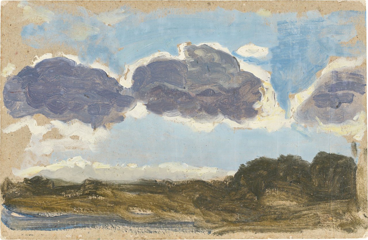 Auf diesem Bild ist das folgende Kunstwerk zu sehen: Osmar Schindler. Wolkenstudie. Um 1900.