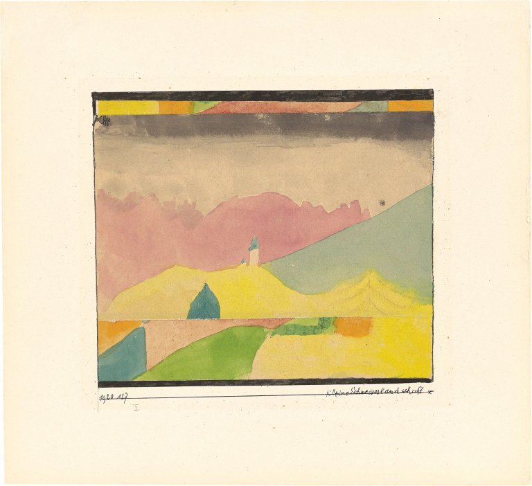This picture shows the following artwork: Paul Klee. ”Kleine Schweizerlandschaft”. 1920.