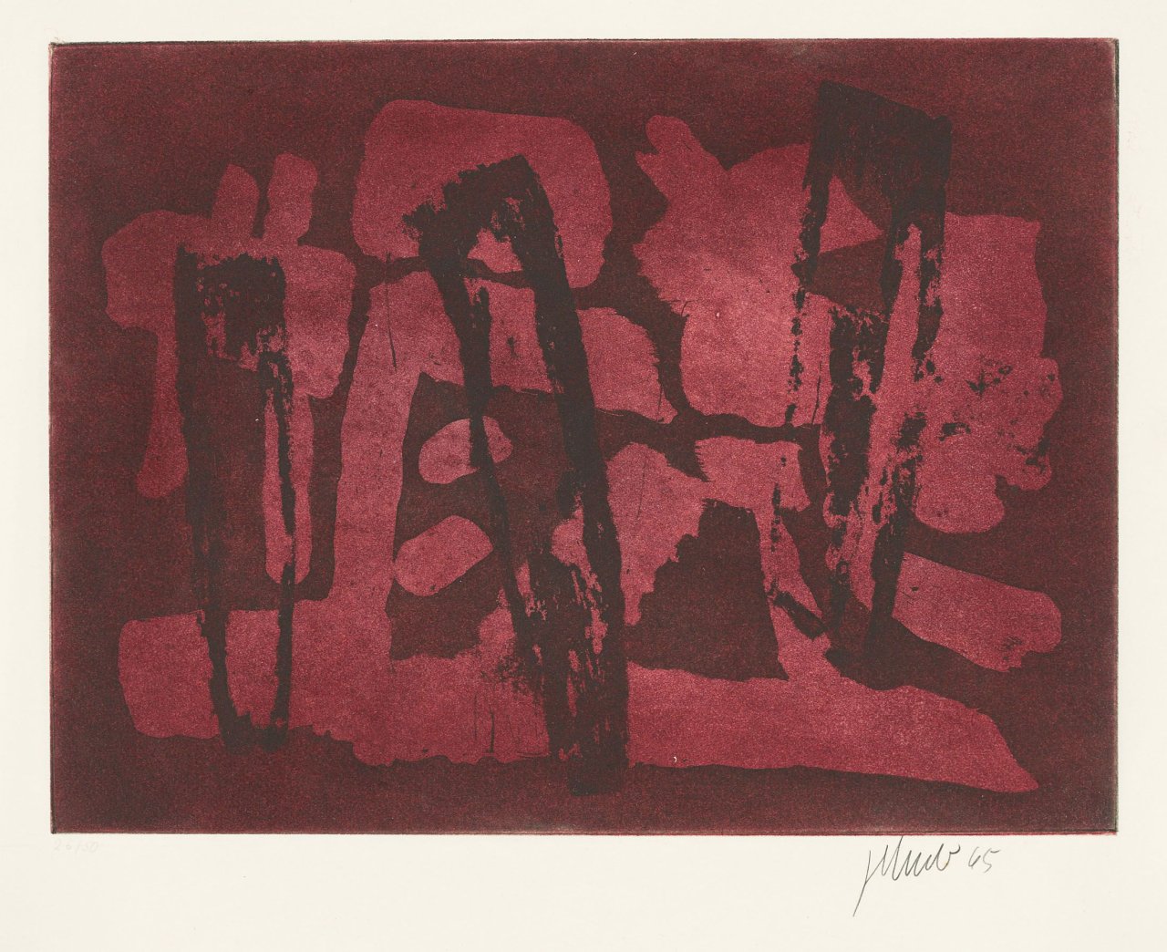This picture shows the following artwork: Fritz Winter. „Archaia“. 1965.