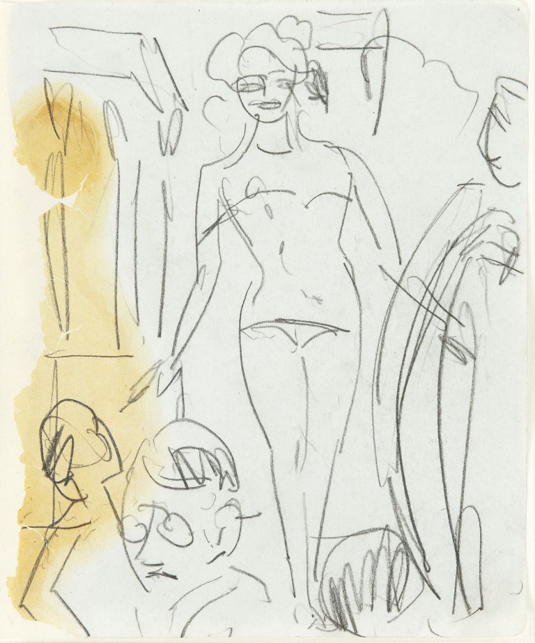 Auf diesem Bild ist das folgende Kunstwerk zu sehen: Ernst Ludwig Kirchner. Artistin. Um 1912.