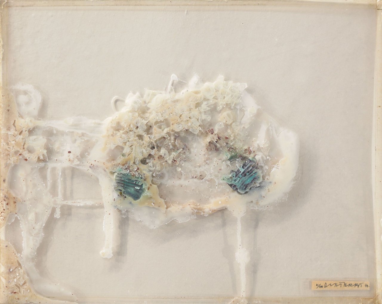 Auf diesem Bild ist das folgende Kunstwerk zu sehen: Dieter Roth. „2 Birnen“. 1970.