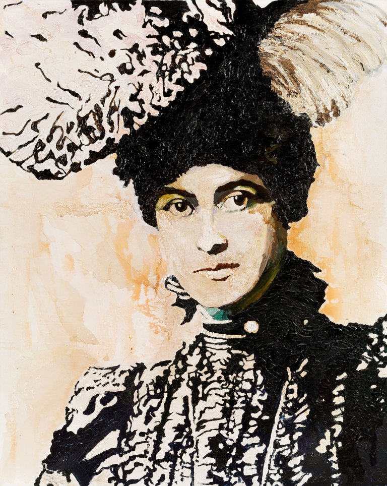 Auf diesem Bild ist das folgende Kunstwerk zu sehen: Cornelia Schleime. Princess Kaiulani. 1999.