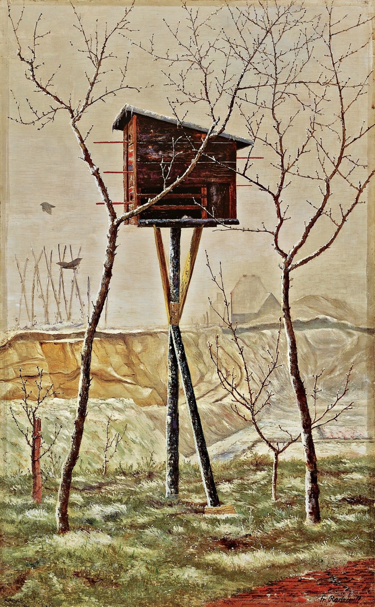 Auf diesem Bild ist das folgende Kunstwerk zu sehen: Franz Radziwill. „Der Vogelkasten“. 1931.