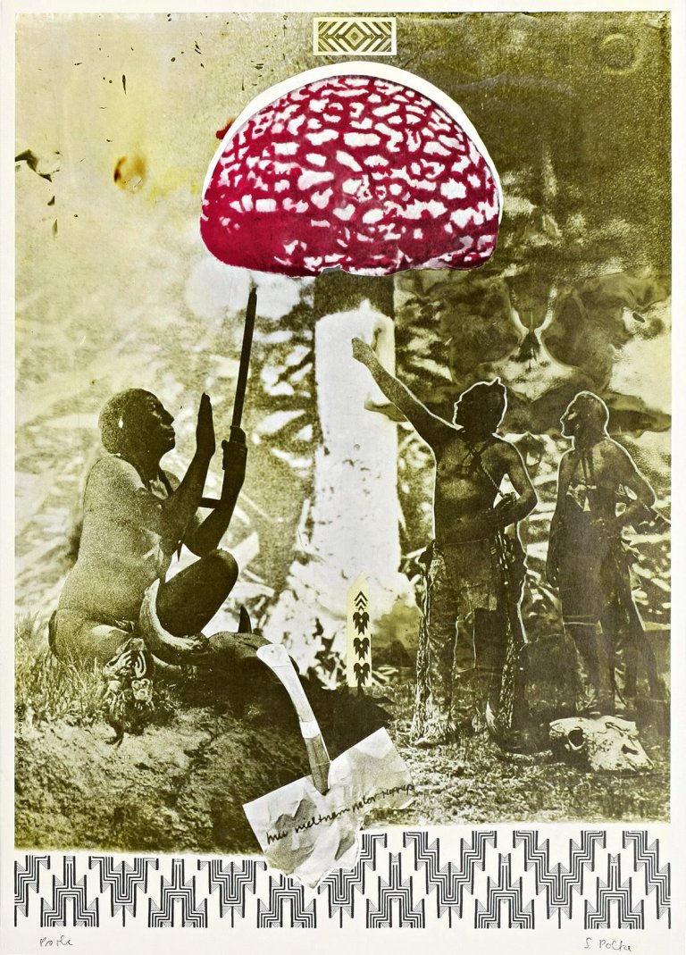 Auf diesem Bild ist das folgende Kunstwerk zu sehen: Sigmar Polke. „Mu nieltnam netorruprup“. 1975.