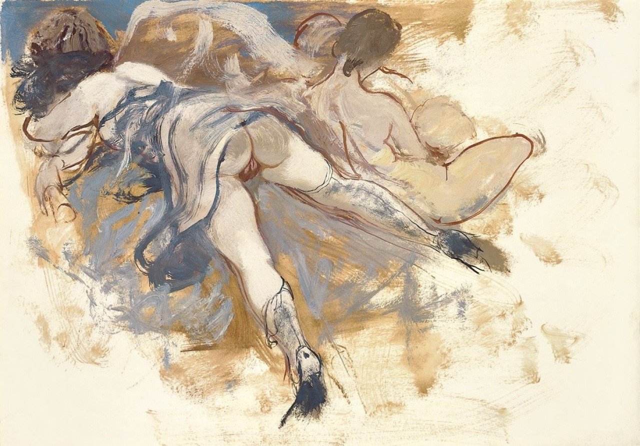 This picture shows the following artwork: George Grosz. „Erotische Szene“. Circa 1940.