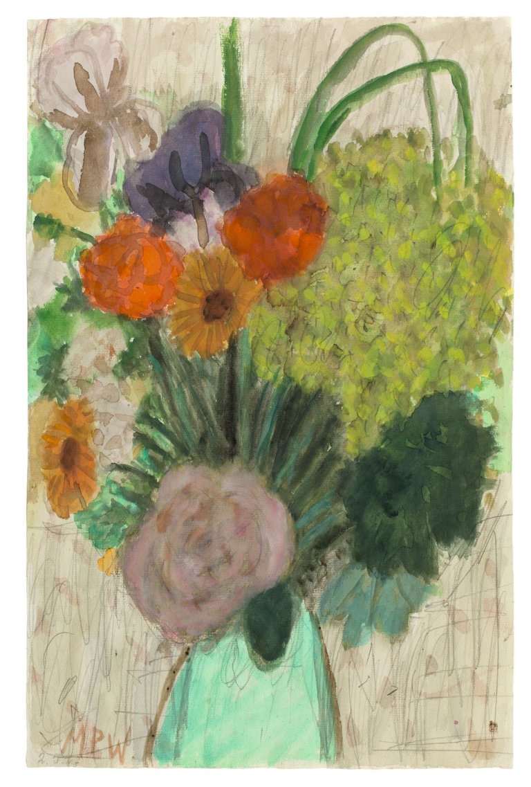Auf diesem Bild ist das folgende Kunstwerk zu sehen: Max Peiffer Watenphul. „Blumenstrauß“. 1967.