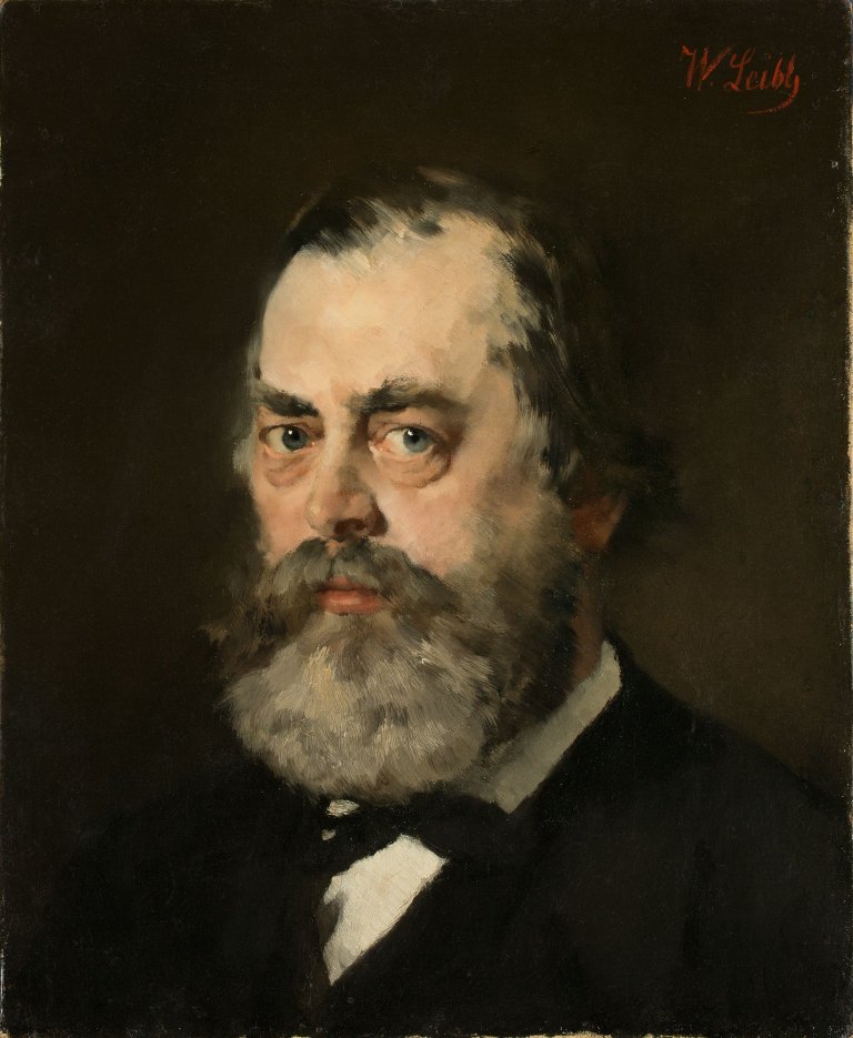 Auf diesem Bild ist das folgende Kunstwerk zu sehen: Wilhelm Leibl. Bildnis des Appellationsrats Stenglein. 1871.