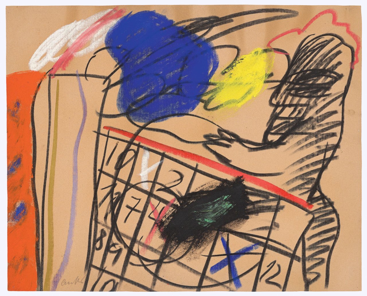 This picture shows the following artwork: Horst Antes. Untitled. Circa 1959.