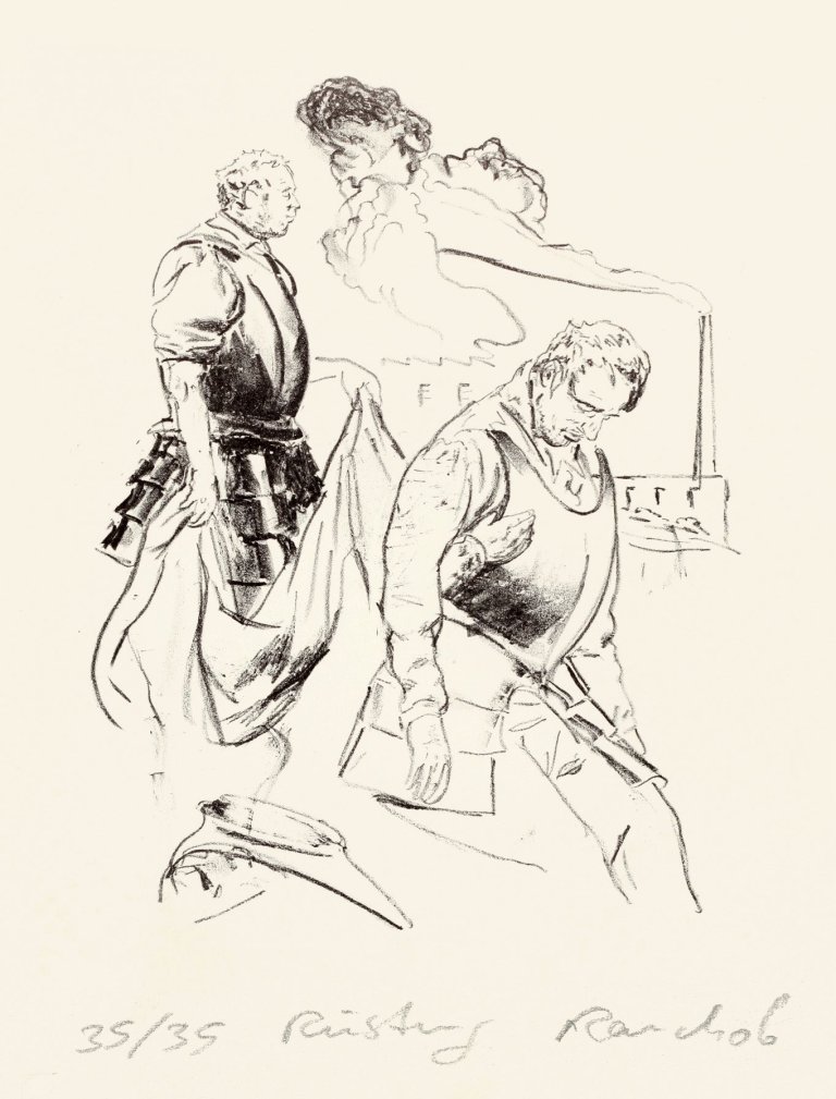 Auf diesem Bild ist das folgende Kunstwerk zu sehen: Neo Rauch. „Rüstung“. 2006.
