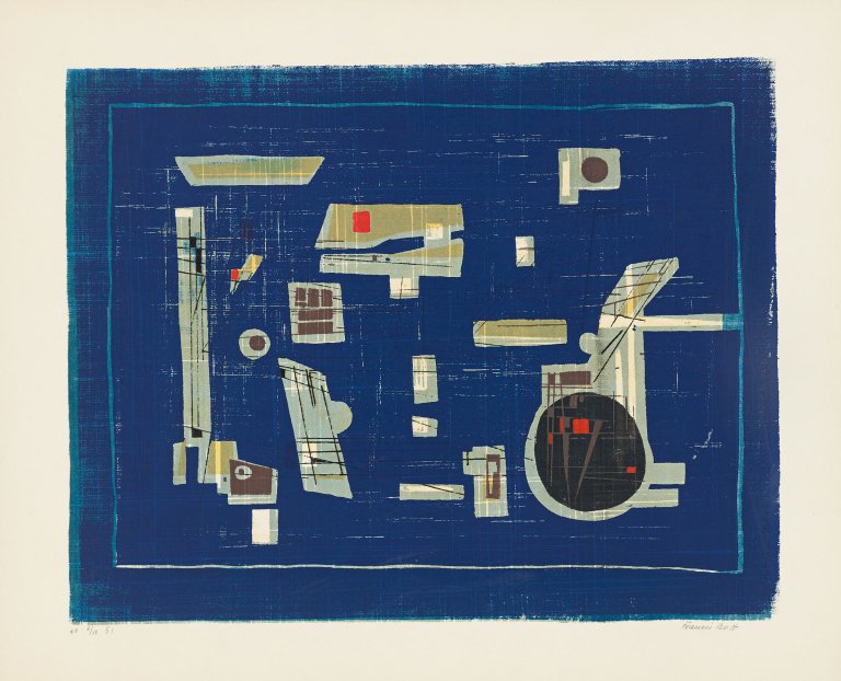 Auf diesem Bild ist das folgende Kunstwerk zu sehen: Francis Bott. Ohne Titel. 1951.