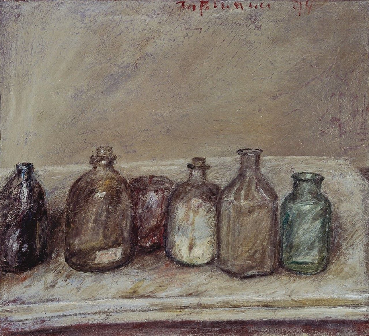 Auf diesem Bild ist das folgende Kunstwerk zu sehen: Klaus Fußmann. Atelierstilleben. 1974.