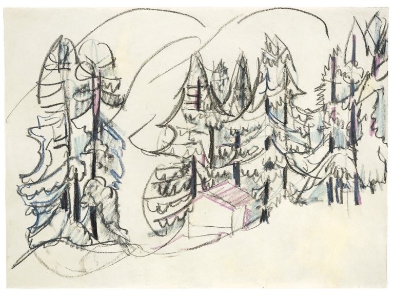 Auf diesem Bild ist das folgende Kunstwerk zu sehen: Ernst Ludwig Kirchner. Sertigtal.