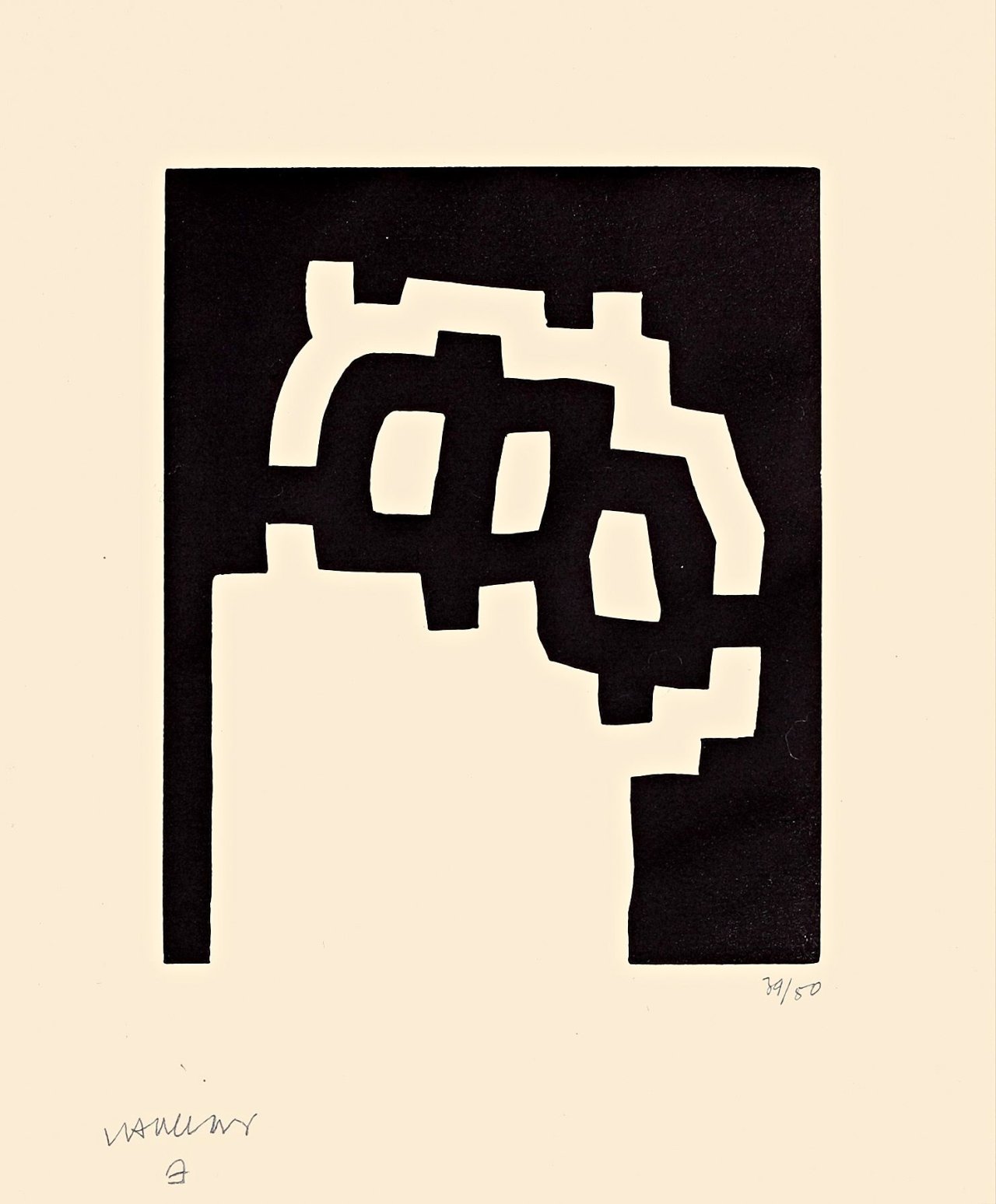This picture shows the following artwork: Eduardo Chillida. „Harvard II“. 1977.