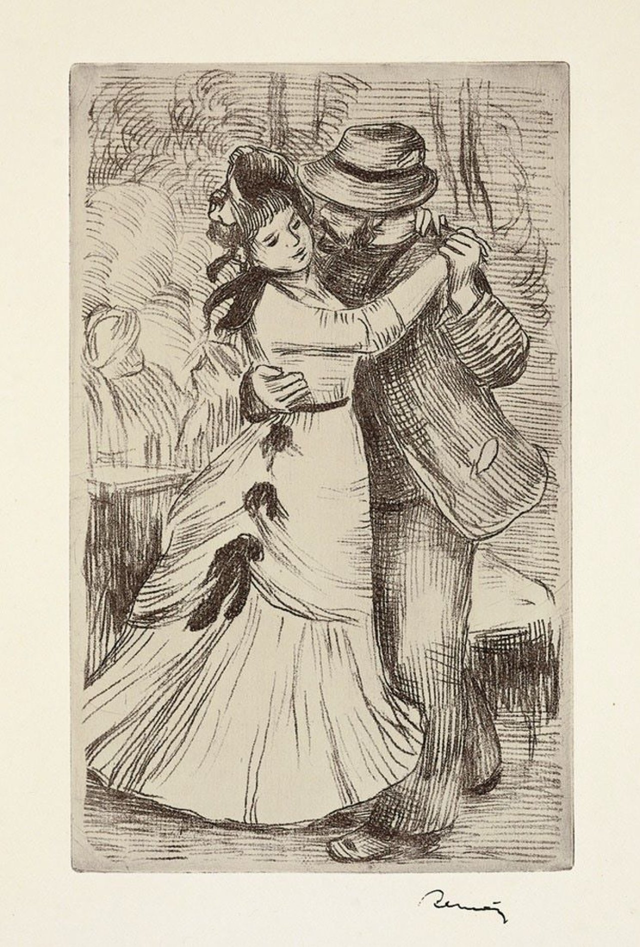 Auf diesem Bild ist das folgende Kunstwerk zu sehen: Auguste Renoir. „La Danse à la Campagne“. 1890.