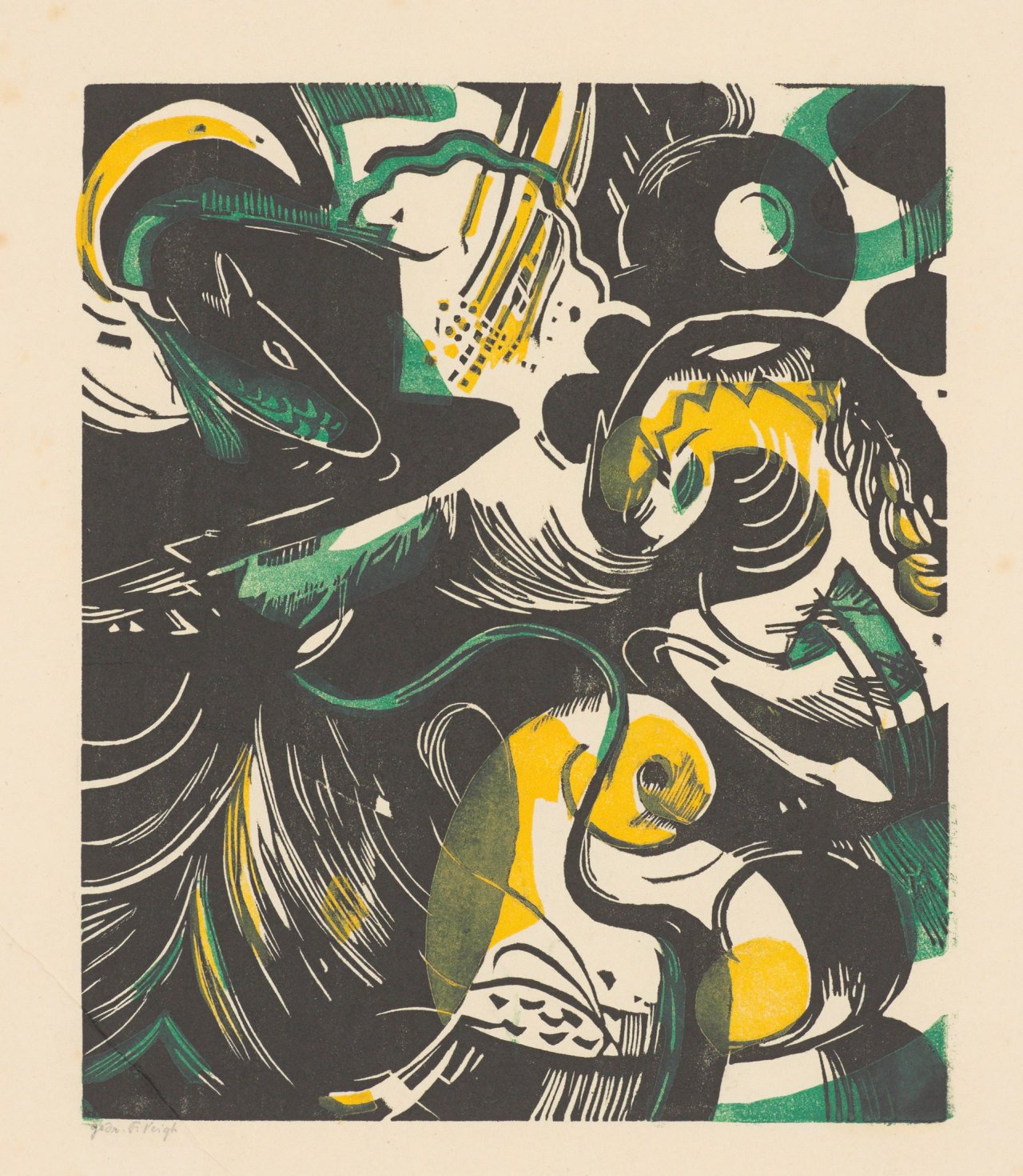 Auf diesem Bild ist das folgende Kunstwerk zu sehen:  Mappenwerk. „Die Erste Mappe“. 1921.