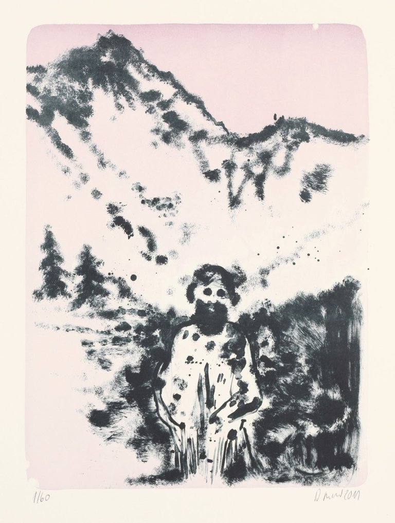 Auf diesem Bild ist das folgende Kunstwerk zu sehen: Daniel Richter. Begnung im Hochland. 2011.
