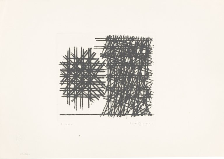 Auf diesem Bild ist das folgende Kunstwerk zu sehen: Piero Dorazio. Ohne Titel. 1965.