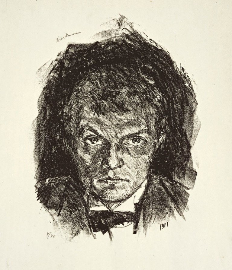 Auf diesem Bild ist das folgende Kunstwerk zu sehen: Max Beckmann. „Selbstbildnis“. 1911.