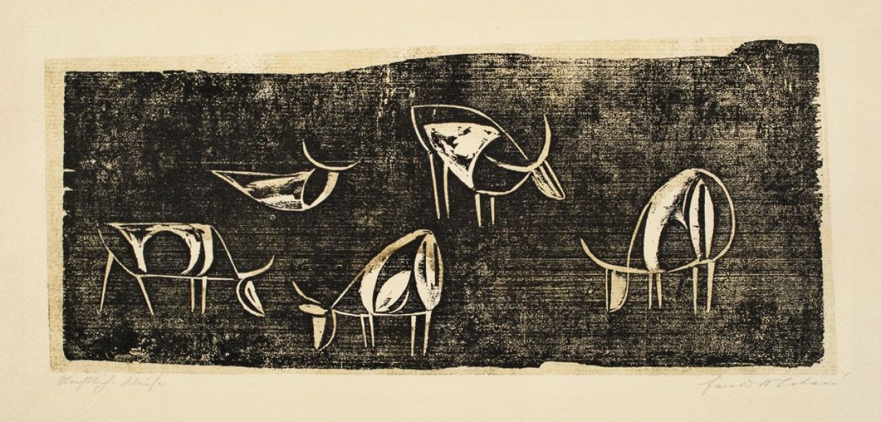 Auf diesem Bild ist das folgende Kunstwerk zu sehen: Ewald Mataré. „Nächtliche Weide“. 1929.