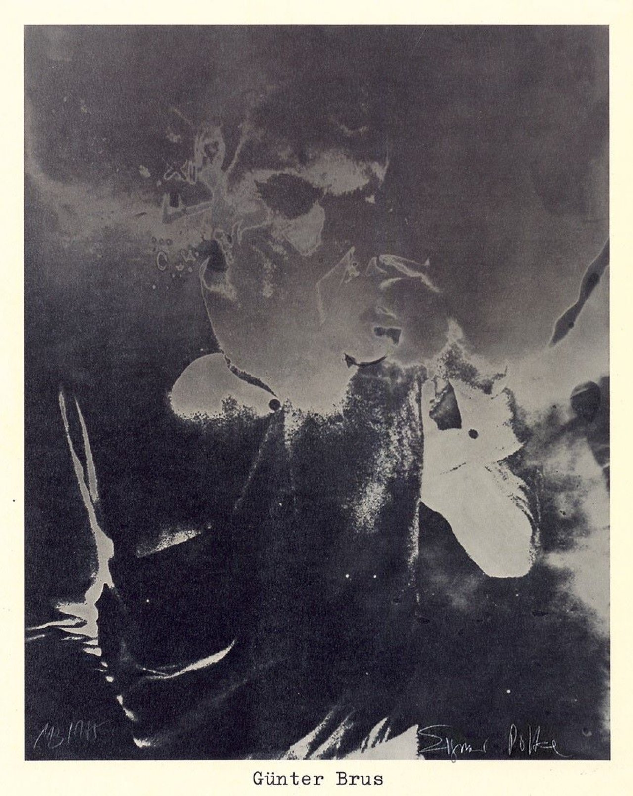 This picture shows the following artwork: Sigmar Polke. „Günter Brus“ / „Figur mit Hand“. 1973/79.