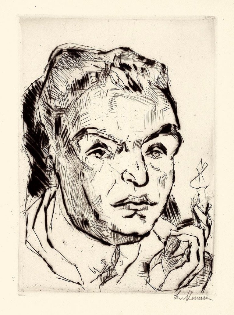 Auf diesem Bild ist das folgende Kunstwerk zu sehen: Max Beckmann. „Bildnis Kasimir Edschmid“. 1917.