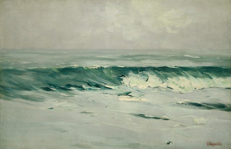 Auf diesem Bild ist das folgende Kunstwerk zu sehen: Karl Hagemeister. „Ruhige See“. Um 1907.