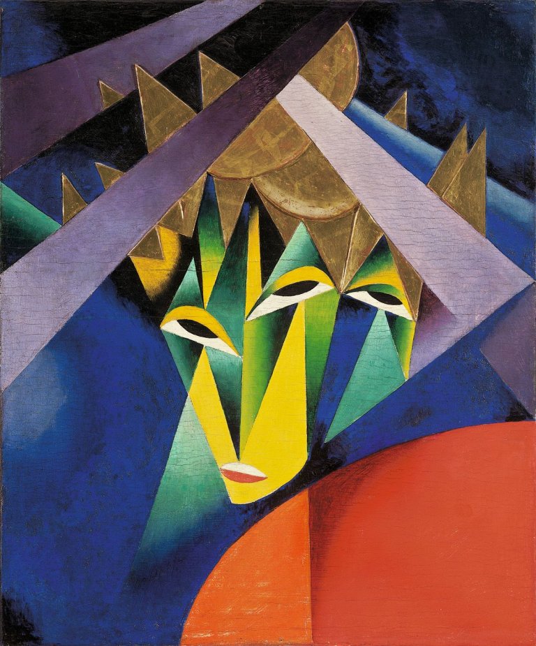 Auf diesem Bild ist das folgende Kunstwerk zu sehen: Georg Scholz. „Exotische Prinzessin“. 1919.