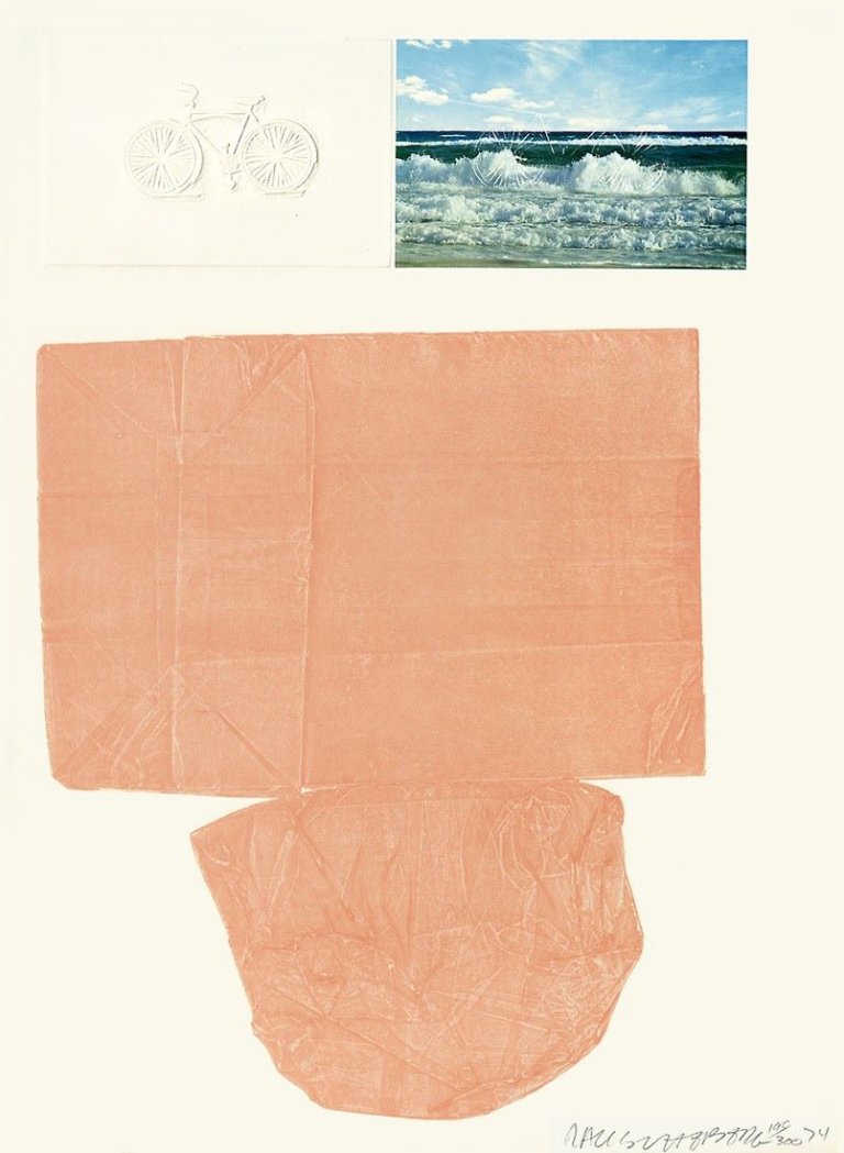 Auf diesem Bild ist das folgende Kunstwerk zu sehen: Robert Rauschenberg. „The Tramp“. 1974.