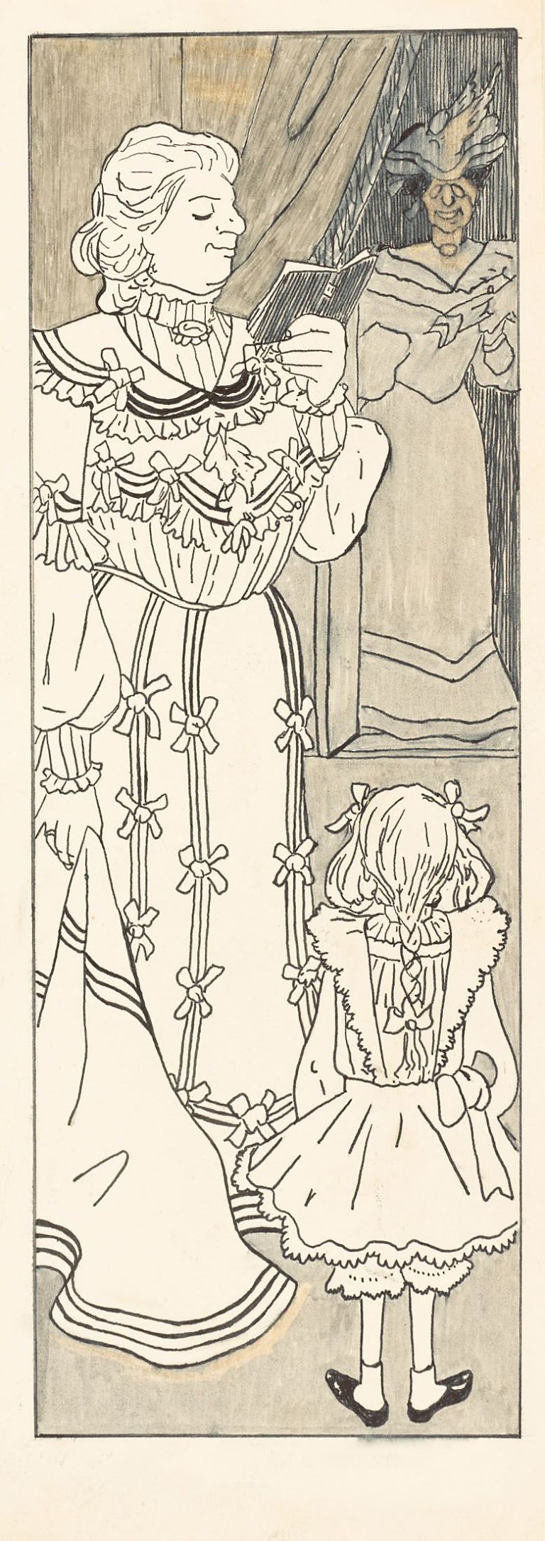 Auf diesem Bild ist das folgende Kunstwerk zu sehen: Thomas Theodor Heine. Das Zeugnis.