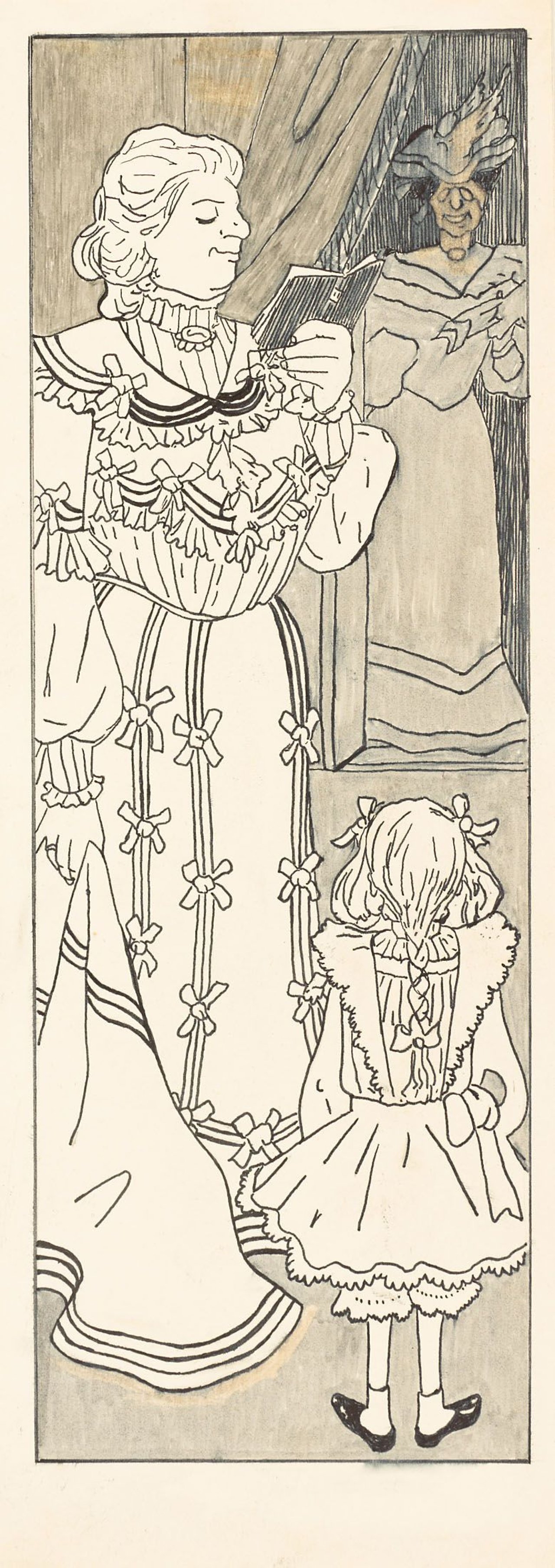 Auf diesem Bild ist das folgende Kunstwerk zu sehen: Thomas Theodor Heine. Das Zeugnis.