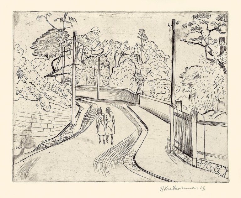 Auf diesem Bild ist das folgende Kunstwerk zu sehen: Bernhard Kretzschmar. „Bergstraße“. 1923.
