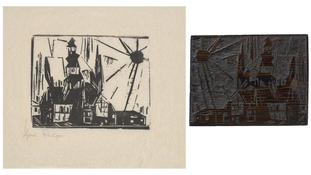 Auf diesem Bild ist das folgende Kunstwerk zu sehen: Lyonel Feininger. „Troistedt“. 1919.