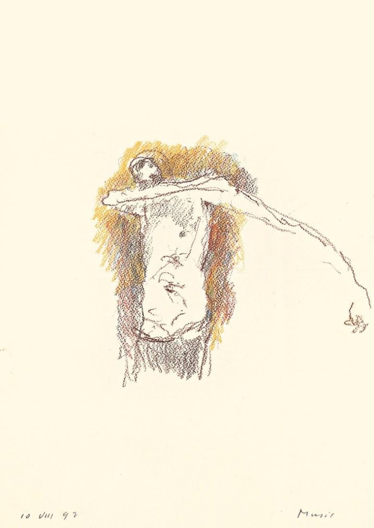 Auf diesem Bild ist das folgende Kunstwerk zu sehen: Zoran (Antonio) Music. Autoportrait. 1992.