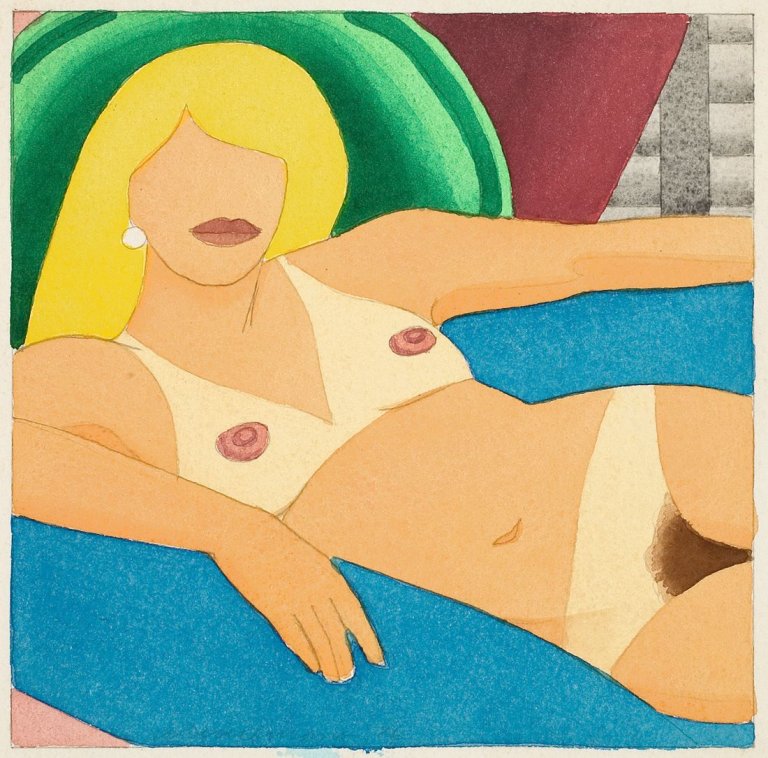 Auf diesem Bild ist das folgende Kunstwerk zu sehen: Tom Wesselmann. Study for Nude Silkscreen. 1976.