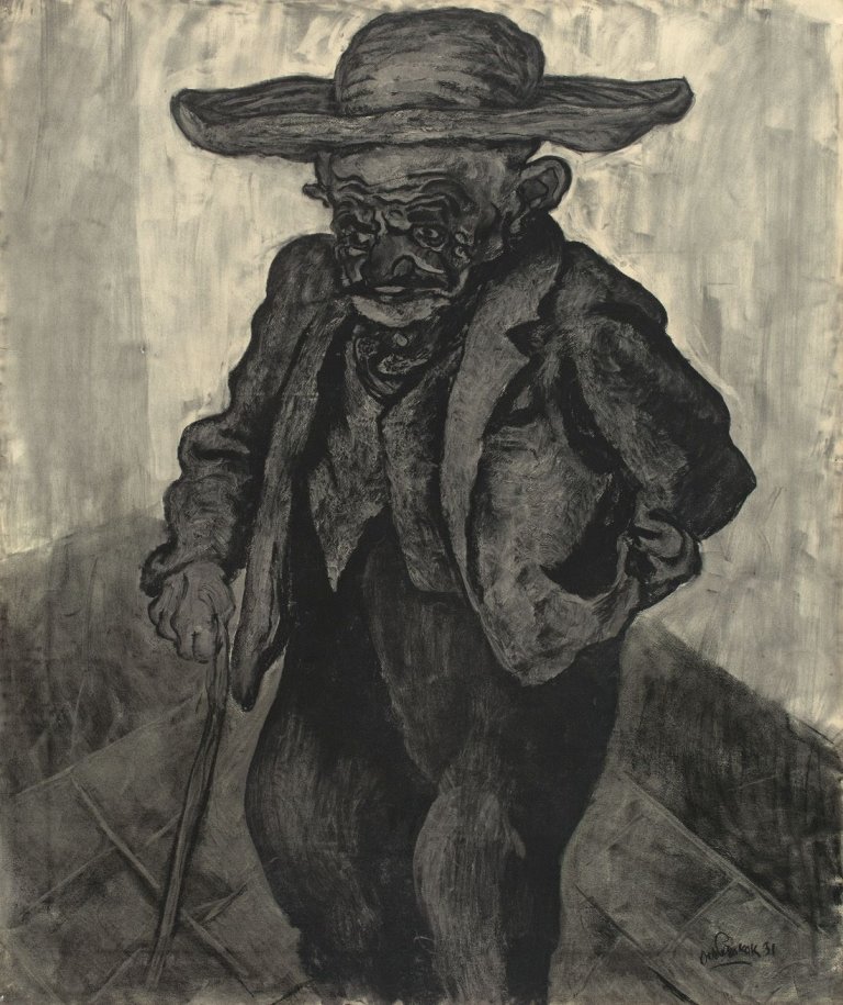 Auf diesem Bild ist das folgende Kunstwerk zu sehen: Otto Pankok. Bettler Marion. 1931.