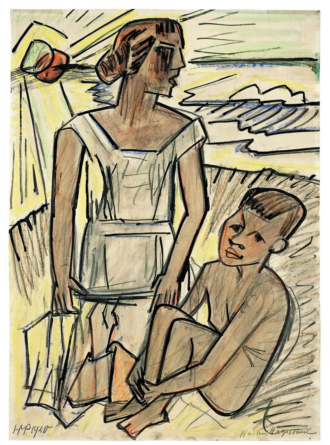 Auf diesem Bild ist das folgende Kunstwerk zu sehen: Max Pechstein. „Nachmittagssonne“. 1920.