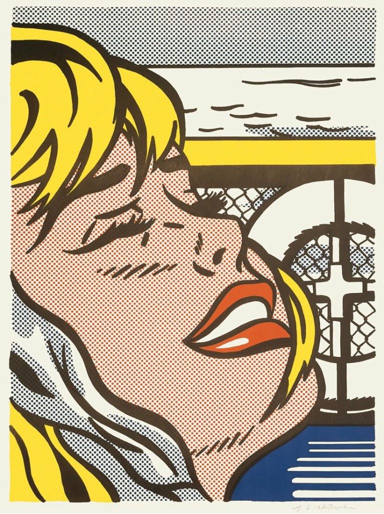 Auf diesem Bild ist das folgende Kunstwerk zu sehen: Roy Lichtenstein. „Shipboard Girl“. 1965.