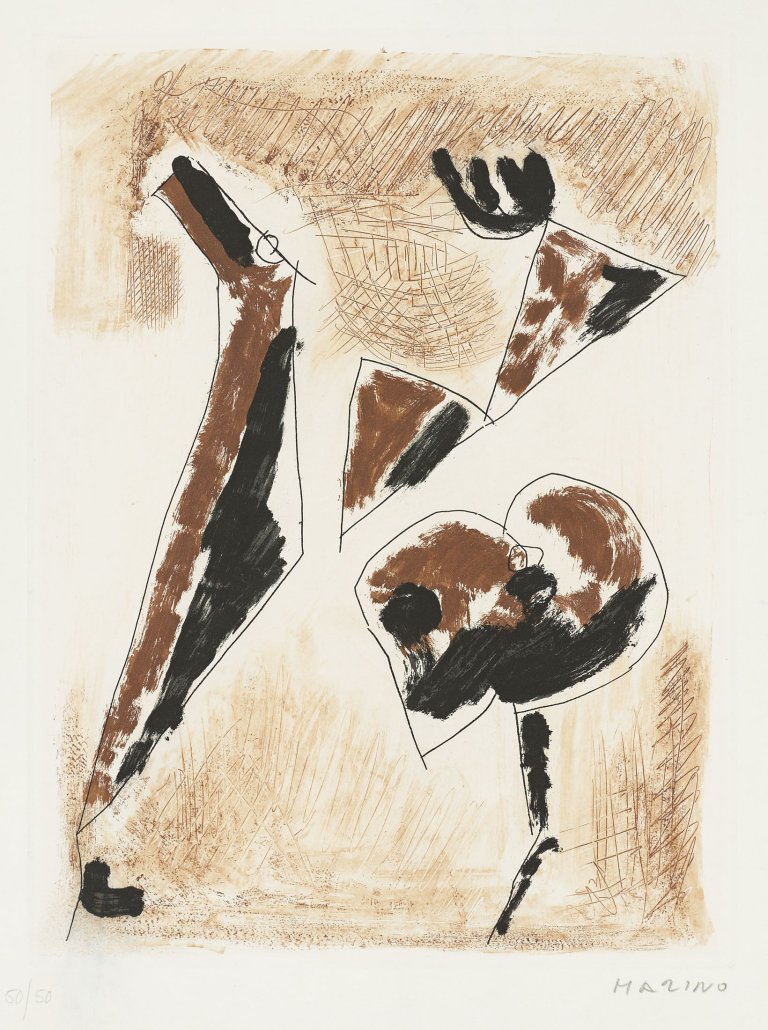 Auf diesem Bild ist das folgende Kunstwerk zu sehen: Marino Marini. „Cavaliere Superstite“. 1963.