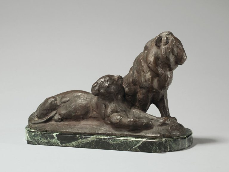 This picture shows the following artwork: August Gaul. „Löwenpaar“. Circa 1914.