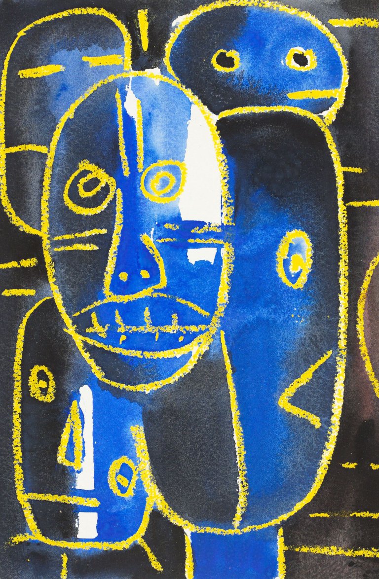 Auf diesem Bild ist das folgende Kunstwerk zu sehen: Helmut Middendorf. Köpfe. 1970.