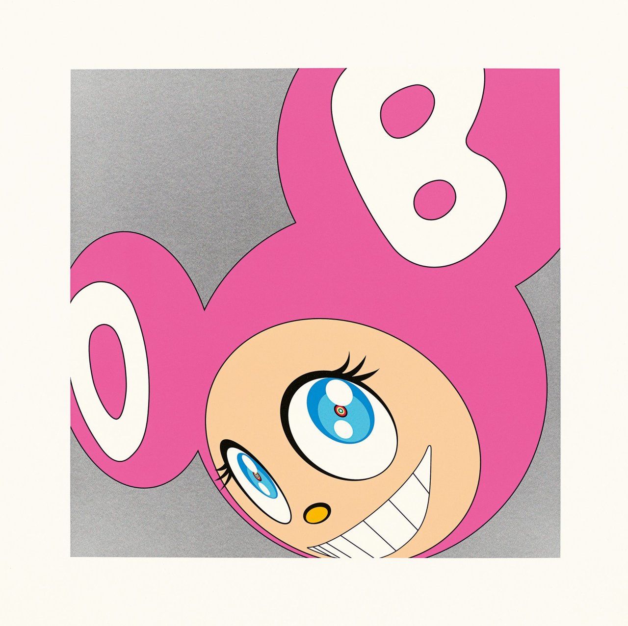 This picture shows the following artwork: Takashi Murakami. And Then (Blue, Red, Light Blue, Yellow, Pink). 1999.